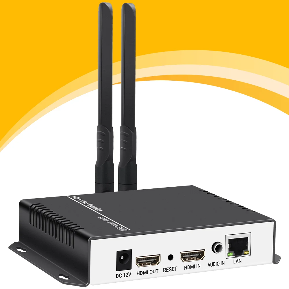 MPEG4 H.264 HDMI Video Audio a RTSP RTMP HTTP M3U8 Codificador de Streaming 1080P 1080I H.265 HD Video a IP Stream Codificador IPTV WIFI