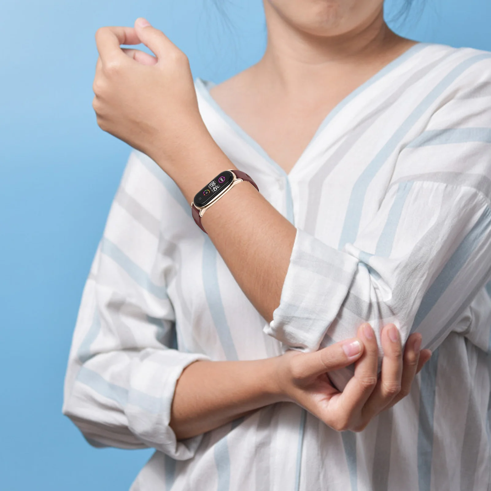 Watchband for Smart Band 3 4 5 6 Soft Tpu Strap Lightweight Breathable Design Ideal for Exercise Daily Wear