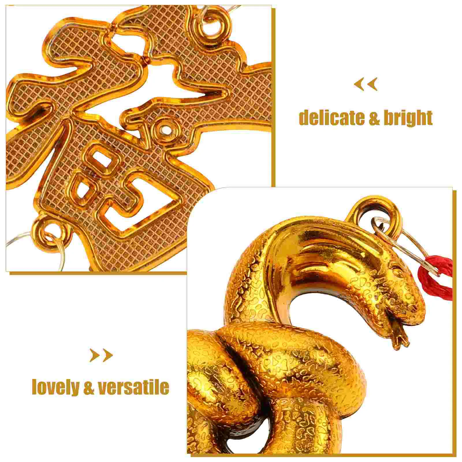 10 Pcs Pendant Bonsai Delicate Chinese Style Pendants Spring Festival Supplies Hanging New Years Decorations Cotton Thread