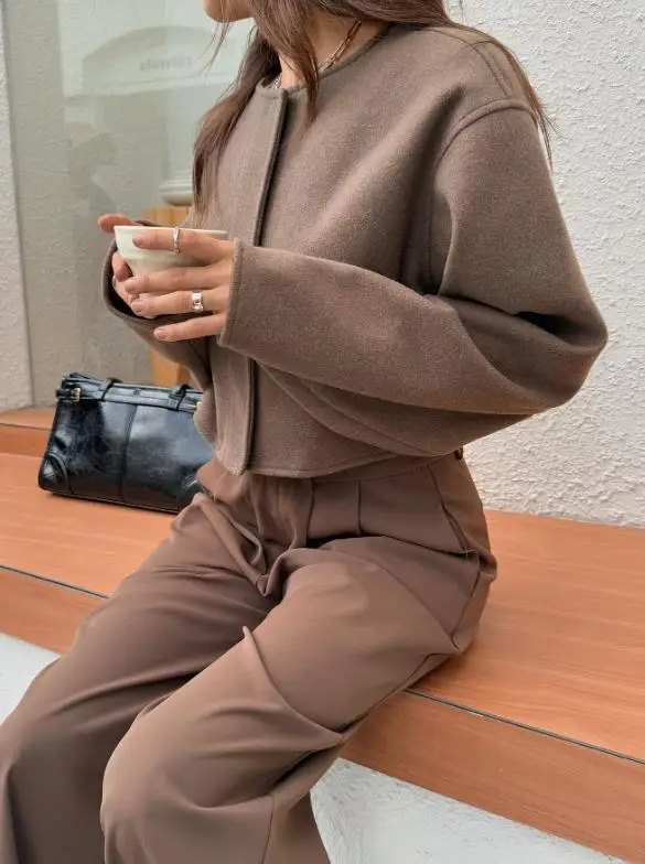 

Women's Fashion Jacket 2025 Autumn/winter Latest Hot Selling New Casual Elegant Y2K Solid Color Long Sleeve Women's Jacket