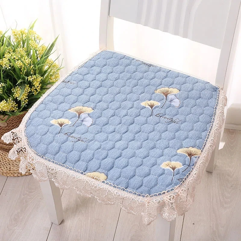 Pastoral Style Seat Cushion Horseshoe Shape Dining Chair Cushion Anti Slip Office Chair Mat Four Seasons Universal Stool Pad