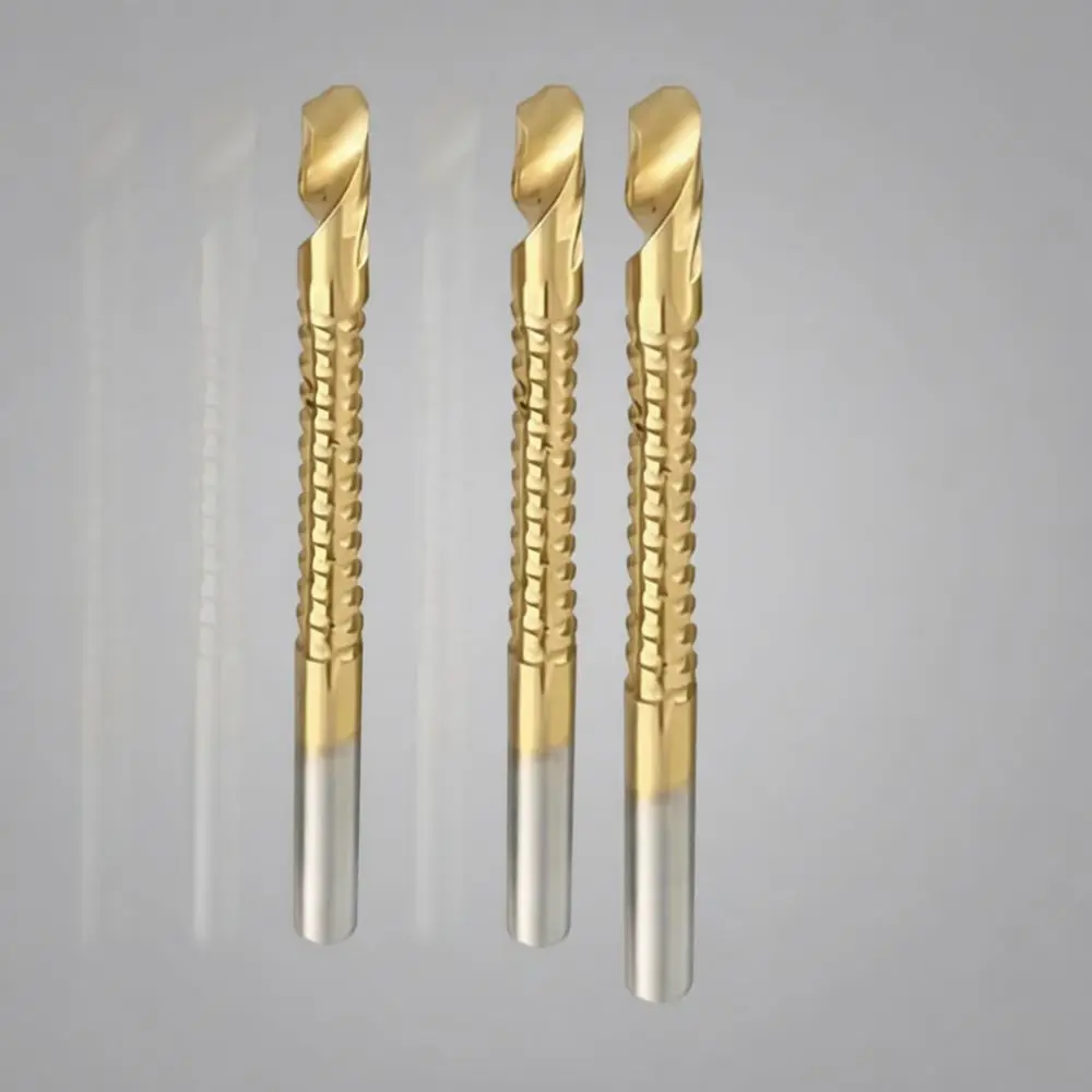 6 Titanium Plated HSS Spiral Step Drill Bit Hole Cutter Woodworking Carpentry Tool Multifunctional Metal Working Gear Bit
