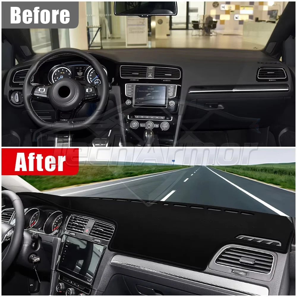 For VW Golf 6 7 8 2008-2025 Dashboard Cover Sunshade Protector Anti Glare UV Protection Pad Car Interior Decoration Accessories