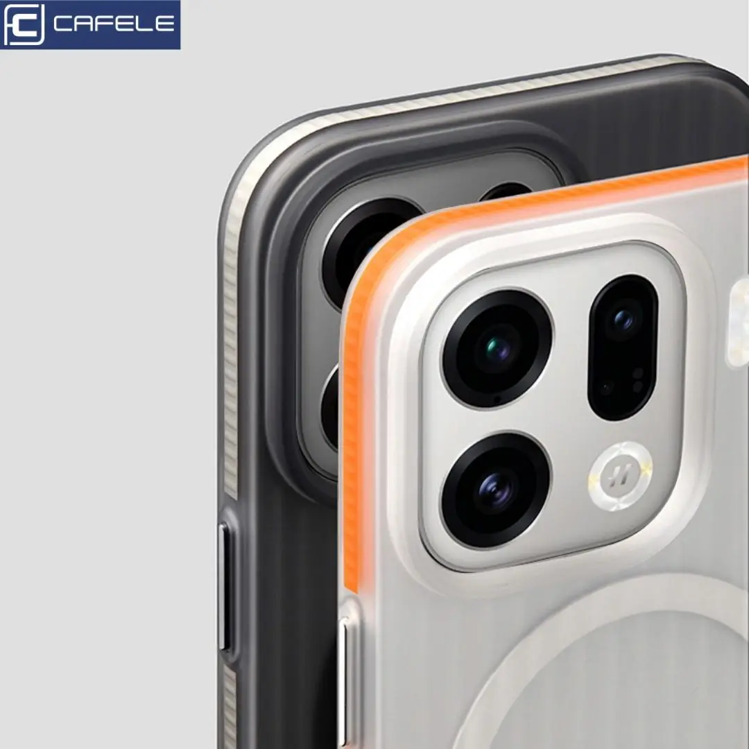 Magnetische Hülle für Oppo Find X9 Pro, matte transparente Hülle mit Gepäckstreifen-Design, Handyhülle für Oppo Find X9 Pro, Hartschalenhülle – Detail 5