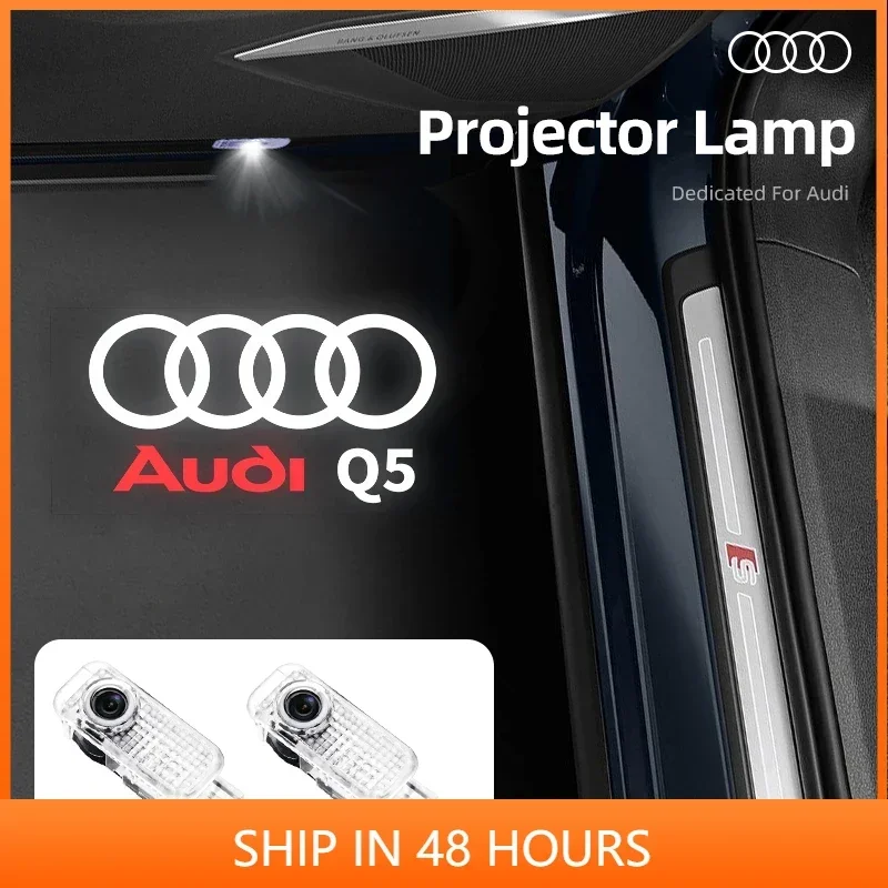 

2X Car Door Welcome Light Led Projector Lamp For Audi SLINE QUTTRO S2 S3 S4 S5 S6 S7 S8 S RS A3 A4 B8 8P 8V A6 C7 A5 Q5 B7 B6 B9