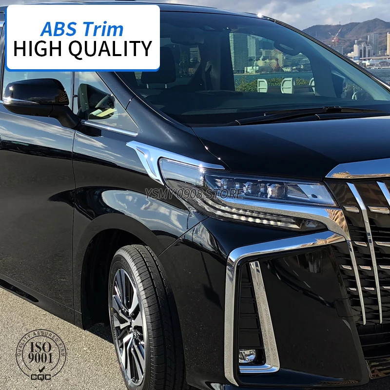 

Для Toyota Alphard AH30 2016-2019 передняя фара, крышка лампы, накладка, литая рамка, АБС-пластик, хромированные аксессуары для стайлинга автомобилей