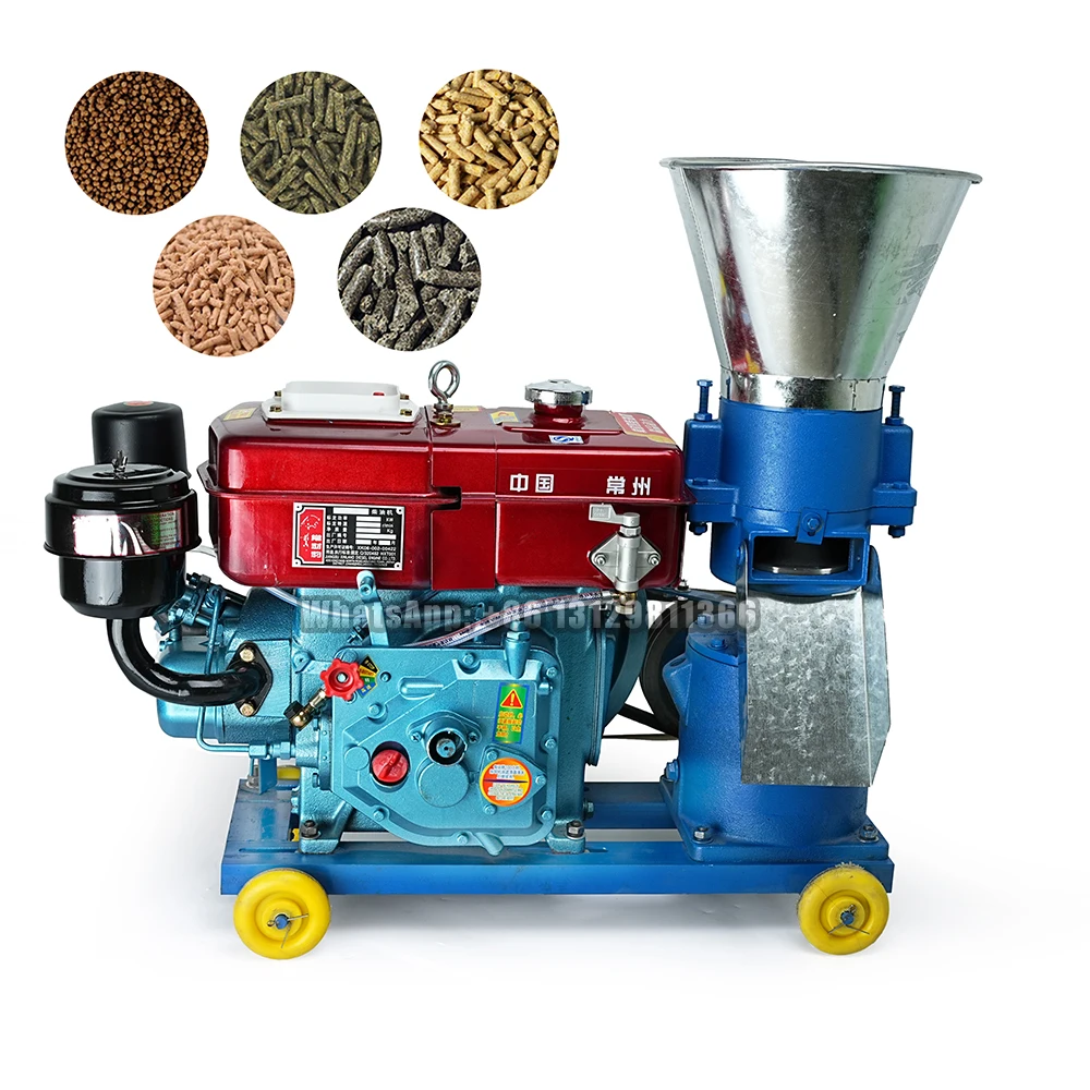 Diesel Pellet Machine, Animal Farming Feed Processor, Wet and Dry Feed Food Pellet Mill Machine,100-150kg/h.