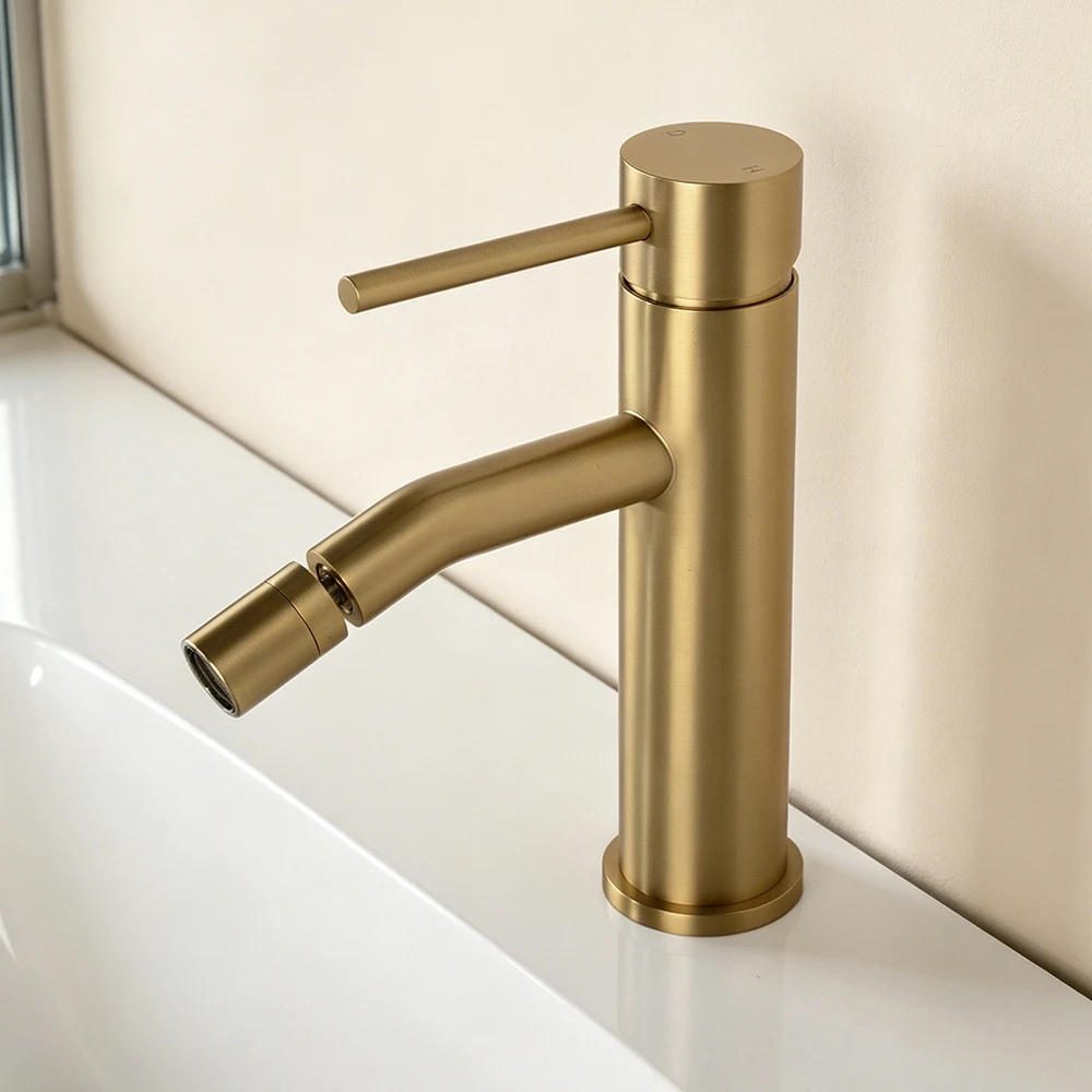 

Bathroom Bidet Faucet Spout Rotatable Hot & Cold Water Mixer Tap Brushed Rose Gold, Gunmetal, Brushed gold, Brushed nickel