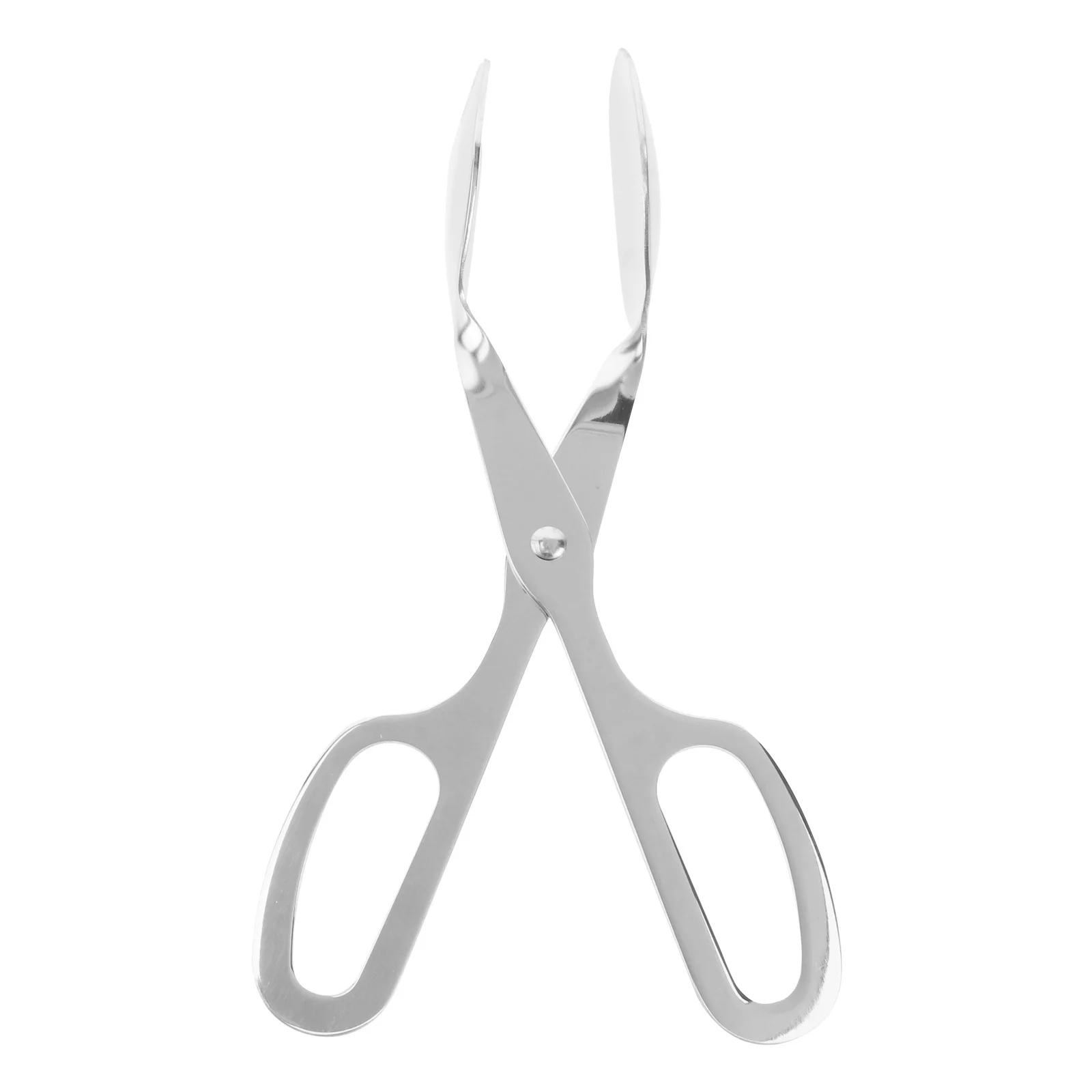 

Stainless Steel Salad Tong Silver 10.5 Inch Scissor Style Serving Fork Spoon For Salad Seafood Cheese Kitchen Tongs