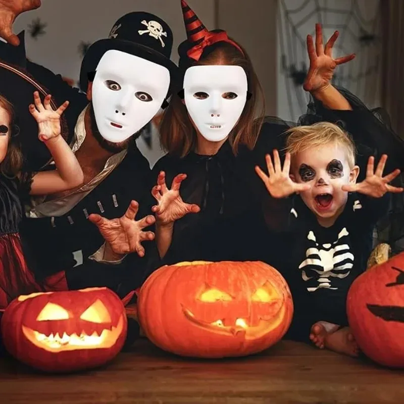 1-20PCS Halloween Cosplay Masquerade Mask Full Face Hand Painted Design for Kids and Adults Party Decoration Costume Accessories