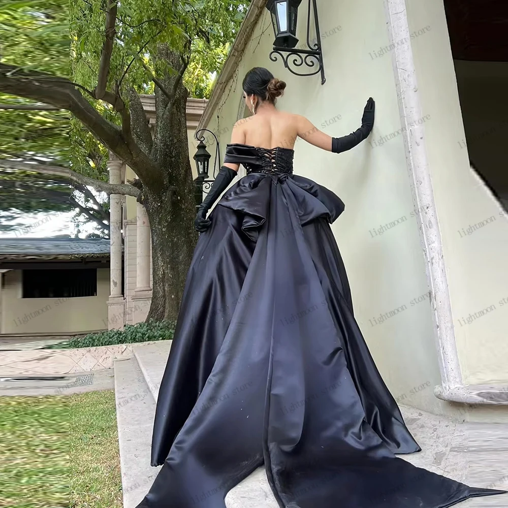 Abiti da sera affascinanti Abito da ballo squisito Applicazioni di perline Abiti senza spalline Abiti glamour Abiti da gala personalizzati