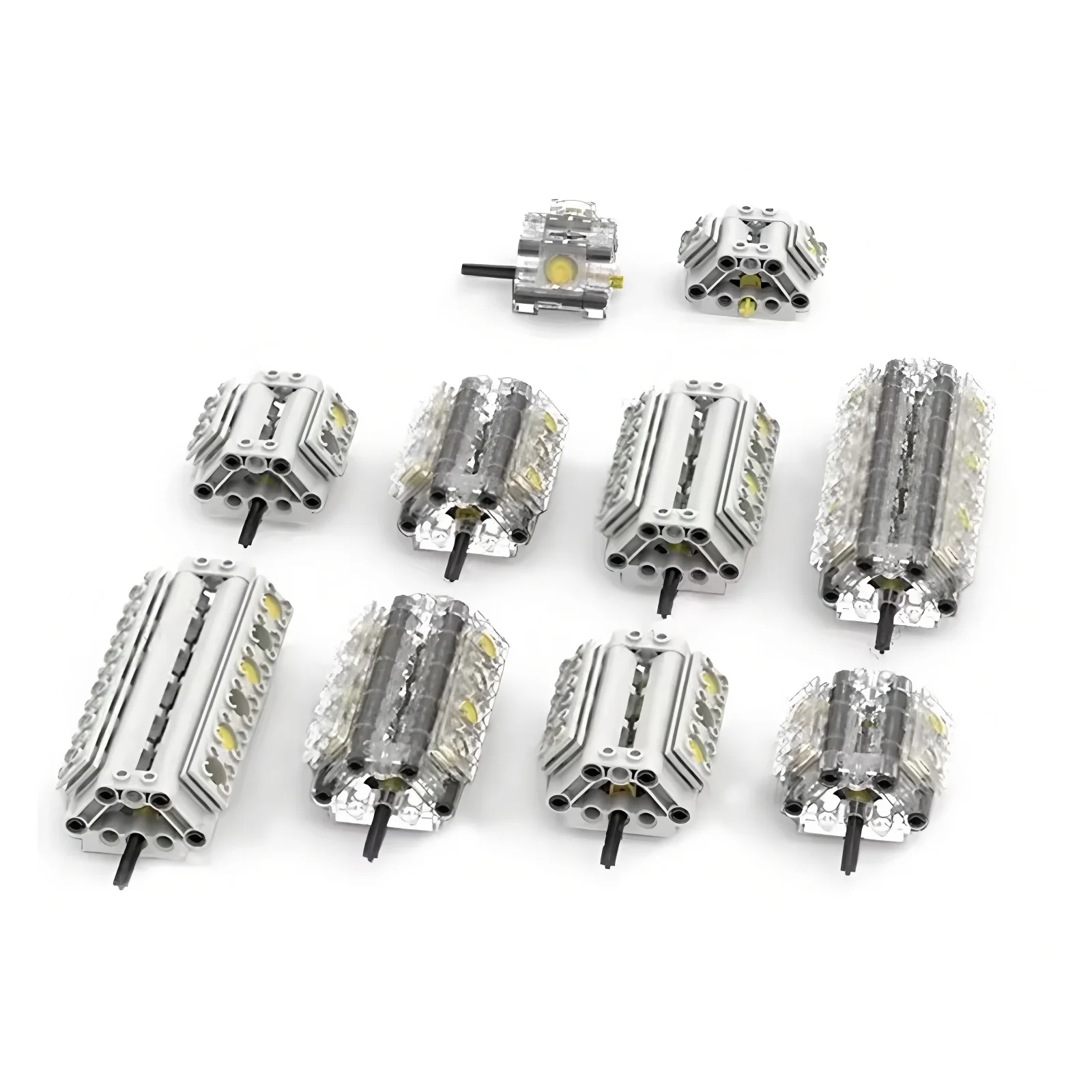 

CaDA V2 V4 V6 V8 V10 V12 Модель двигателя MOC Динамический пневматический цилиндр Комплект строительных блоков DIY Игрушки для рождественских подарков