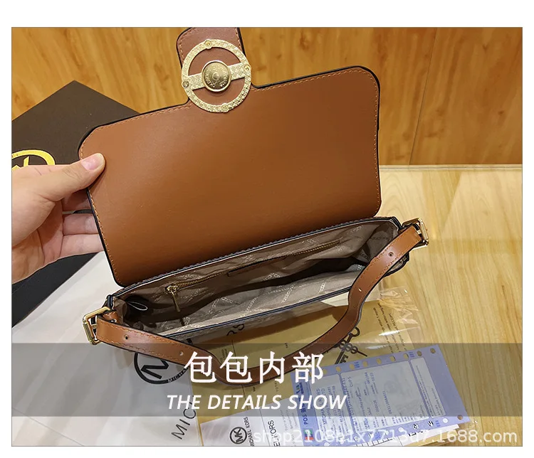 2026 New Michael Kors Women's Casual Fashion Handheld Cross Shoulder Bag MK Simple Letter Large Capacity Vacation Bag
