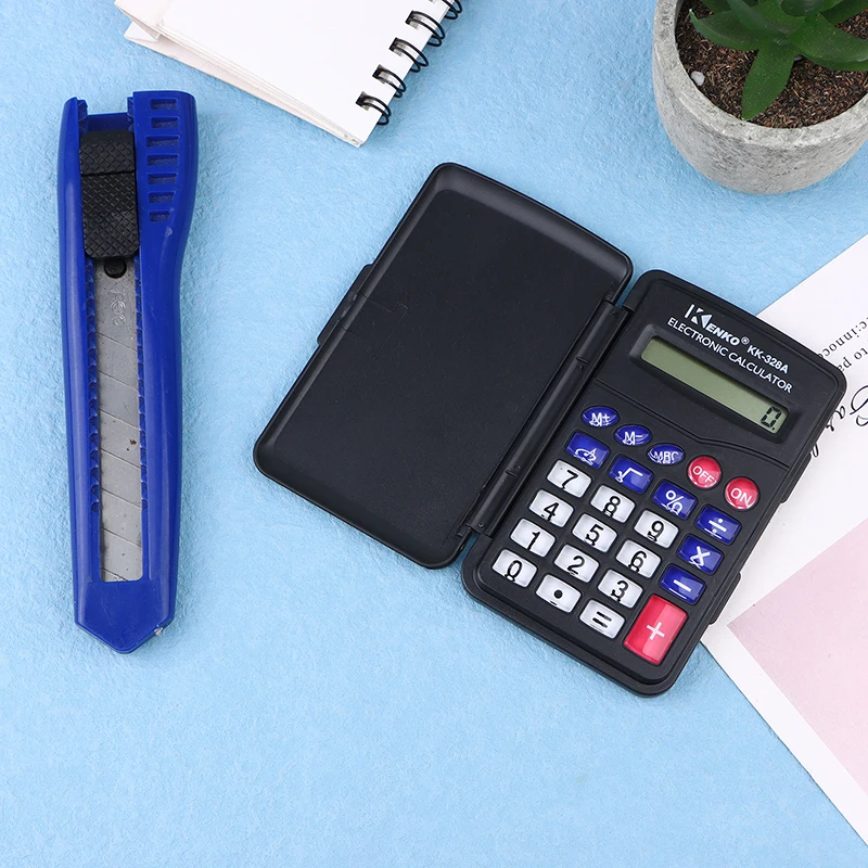 Innovative Office Supplies Protable Black Digit Calculator Pocket Size Mini Plastic 8 Digits Electronic Mini Calculator