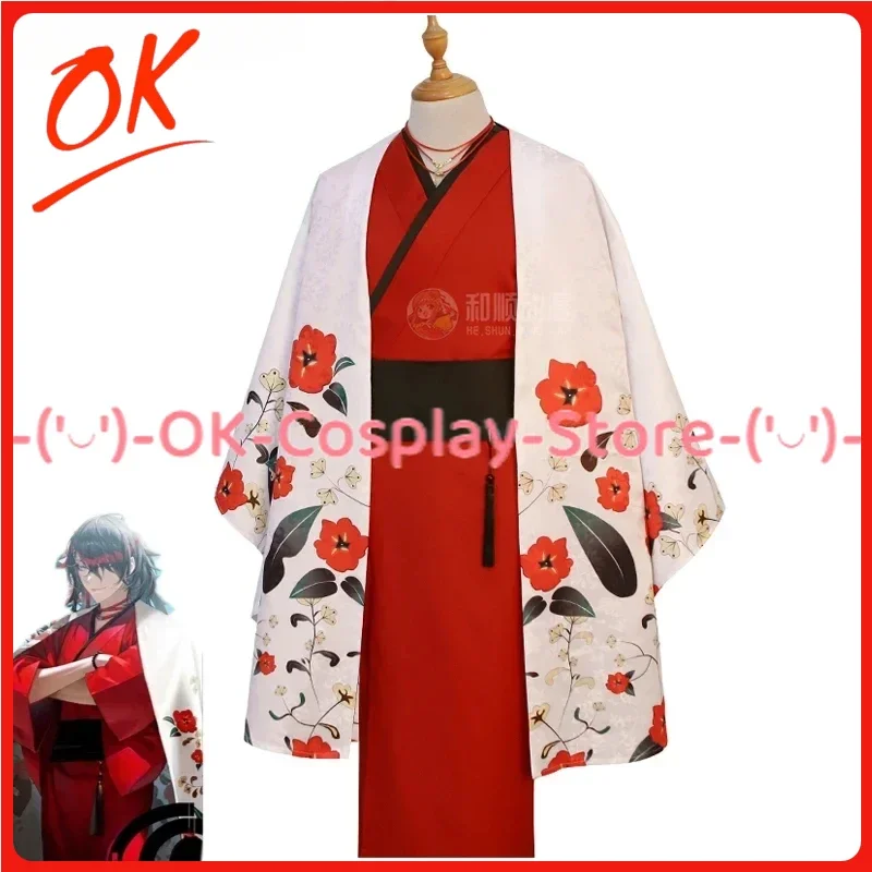 

[Customized] Vtuber Vox Akuma Cosplay Costumes Luxiem New Year Kimono Yutuber Party Suit Halloween Carnival Uniform