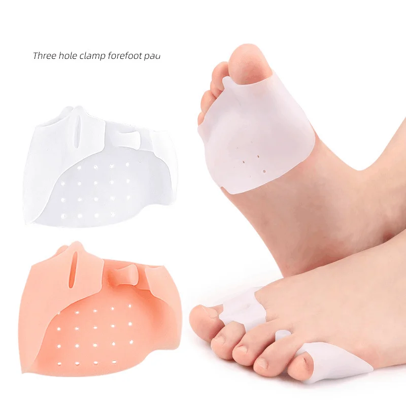 1/2/5Pairs Silicone Toe Separator Hallux Valgus Corrector Bunion Orthotics Protector Pain Relief Forefoot Pad Socks Foot Care