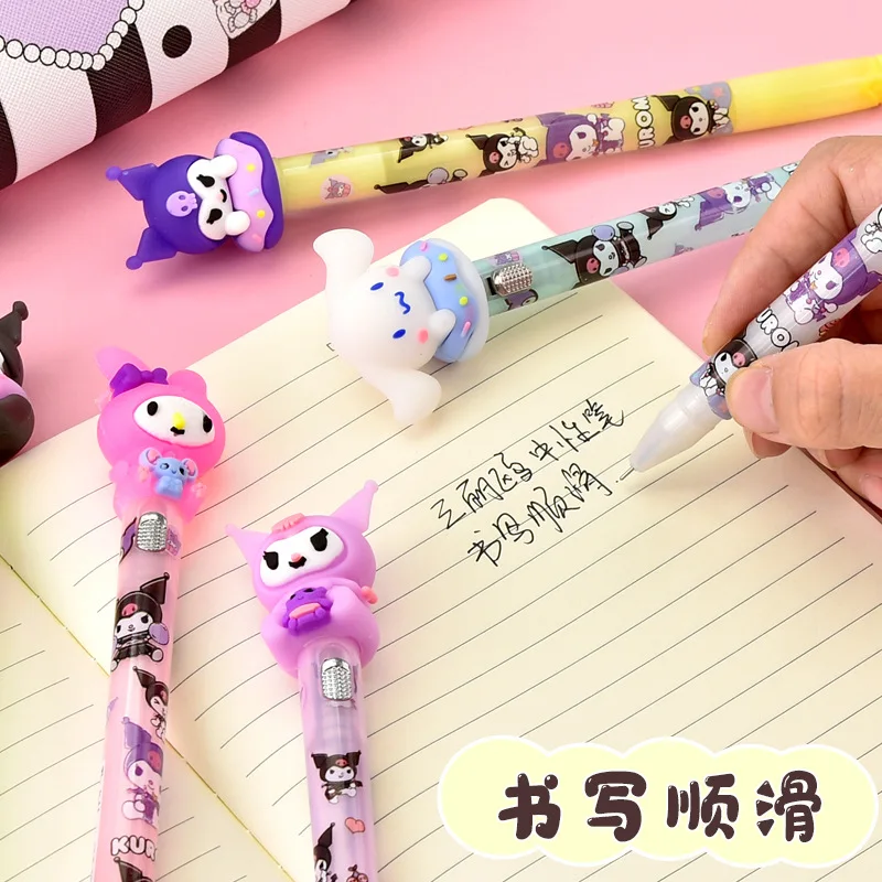 Imagem -06 - Kawaii Light Gel Pen com Desenhos Animados Kawaii 0.5 mm Tinta Preta Assinatura Material Escolar e de Escritório Material Escolar 36 Peças Lote