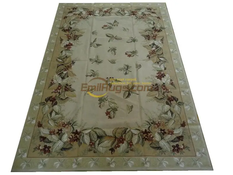 Gorgeous Needle-point Carpet Hand-stitched Carpet Antique Chinese Hand-made Wool Sofa Floor Use Art Carpet