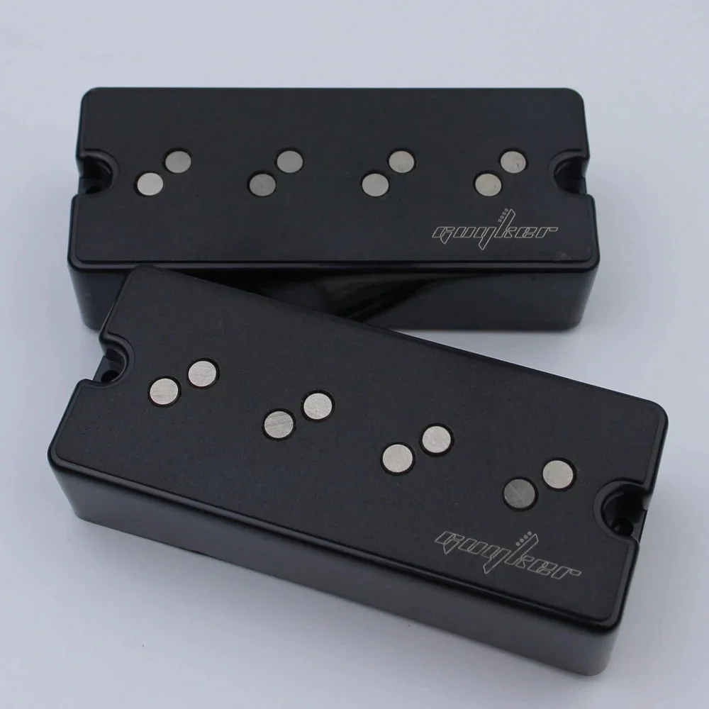 

1 SET Double Noise Reduction Pickups Split Coil Humbucking 4/5 String Bass Pickups Bridge + Neck Alnico Black