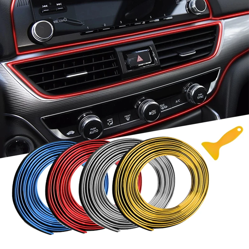 Car Decorative Moulding Dashboard Door Edgein Strips For Nissan Juke Qashqai X Trail Versa March Micra Rogue Navara Patrol 2021