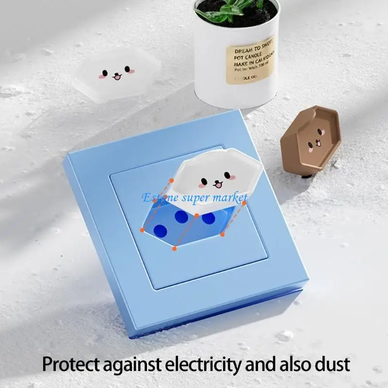090B 10xInvisible Design Childproof Electrical Cover Plugs For 2-Hole Socket Standard