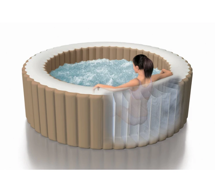 INTEX 28426 size 196x71cm 4-6 Person bubble massage purespa pool Inflatable hot tub Spa swimming pool for sales