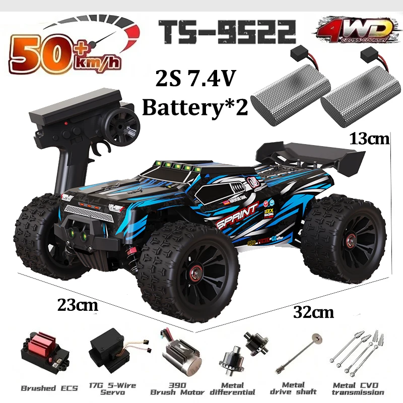 1:16 WLtoys 9522pro سيارة سباق احترافية 85 كم/ساعة 4WD بدون فرش تعمل بالتحكم عن بعد على الطرق الوعرة نوع الانجراف Rc CarGift