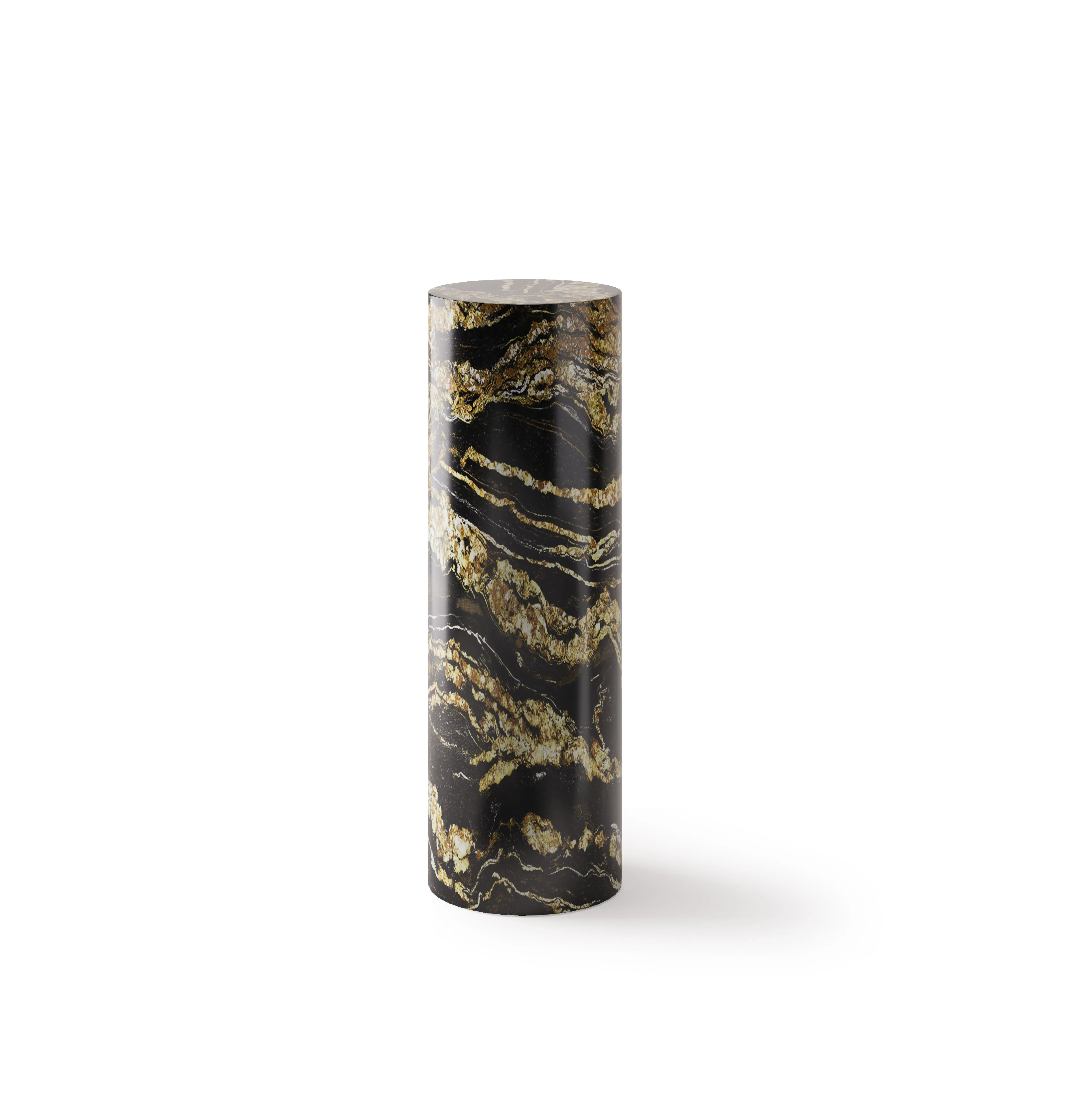 HT Round column marble ornament base living room floor high and low display stand decorative pier high-end flower stand entrance
