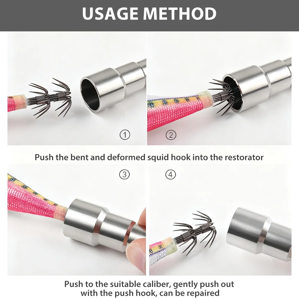Новый корректор крючка для кальмара из нержавеющей стали, инструмент для ремонта крючка для осьминога, может восстановить деформированный рыболовный крючок, аксессуар для рыболовных снастей Pesca