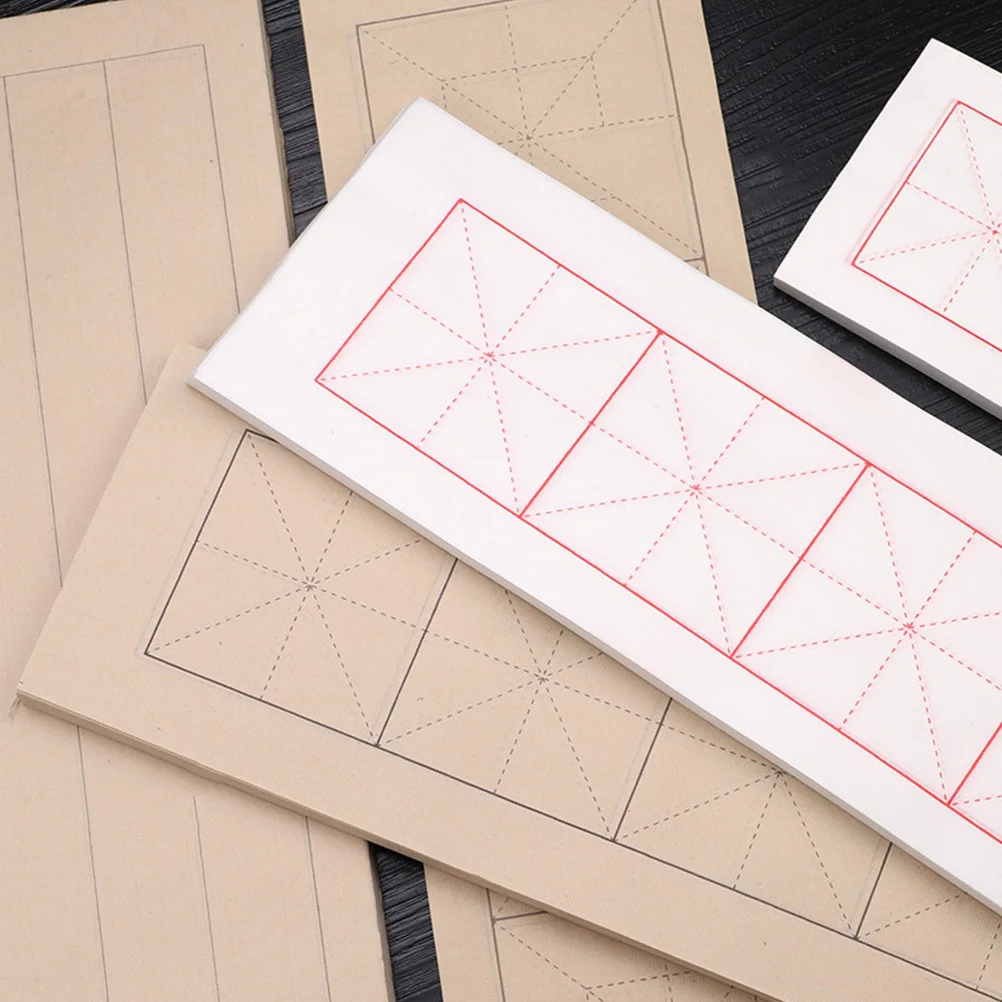 100 Sheets Professional Calligraphy Paper Thickened Writing Rice Paper for Chinese Calligraphy Practice Handwriting