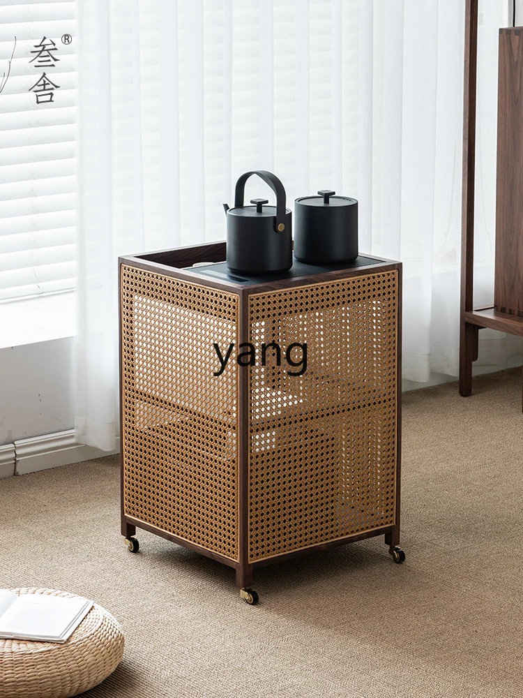 LH chariot à thé Mobile chariot en bois massif moderne Simple petite Table à thé armoire latérale