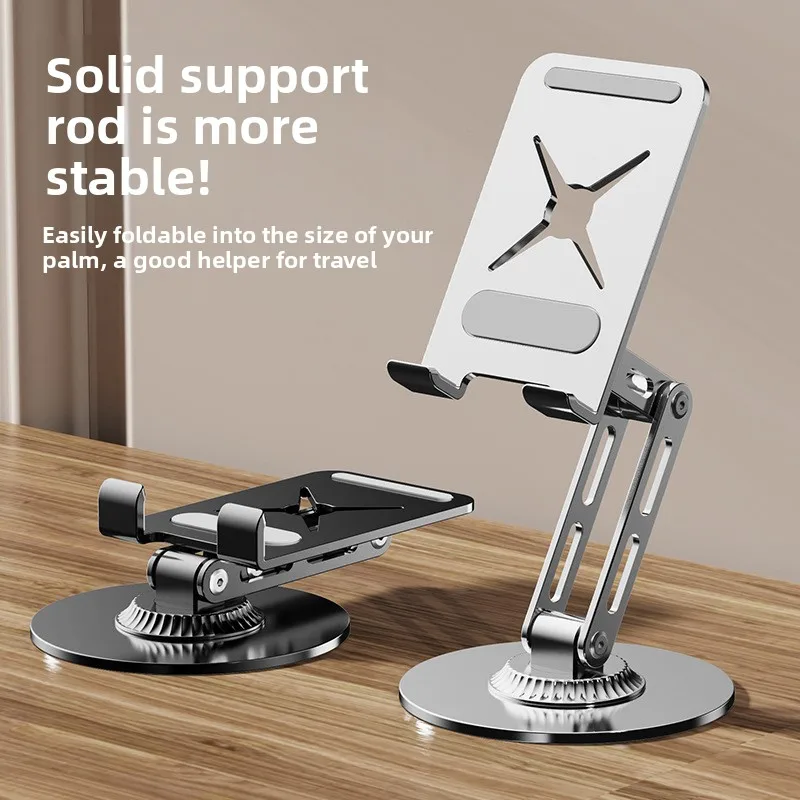 Adjustable Height Foldable Tablet Stand Portable Desktop Support for iPad iPhone Perfect for Live Streaming Watching Reading