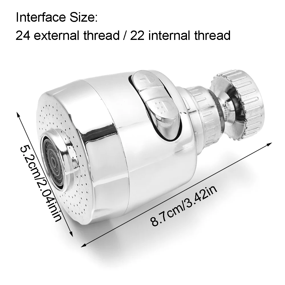 2 Modes Home Faucet Extender Sprayer Sink Aerator Spray Kitchen Tap Head Kitchen Splash-proof Shower Head