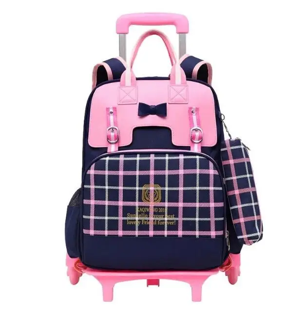 School Trolley backpack bags for Girls kids wheeled Bag for School Wheeled Backpack On wheels Children School Rolling Backpacks