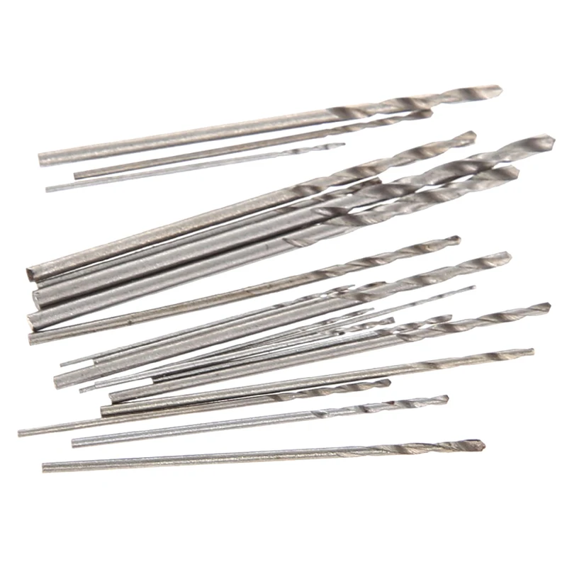 20Pcs Tiny Micro HSS Twist Drill Bit Set 0.3mm-1.6mm Model Craft For Precision Crafts Jewellery Watch Repair Mode Drill Tool