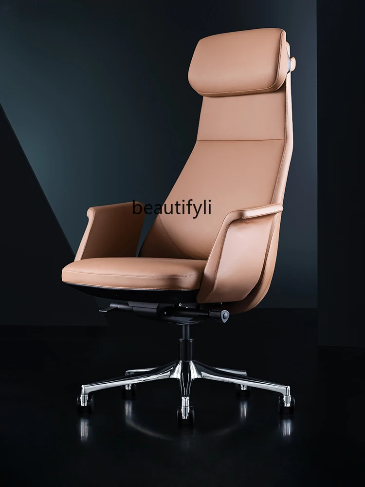 

Leather Executive Chair Comfortable Computer Office Chair Leather Office Chair Reclining President Swivel