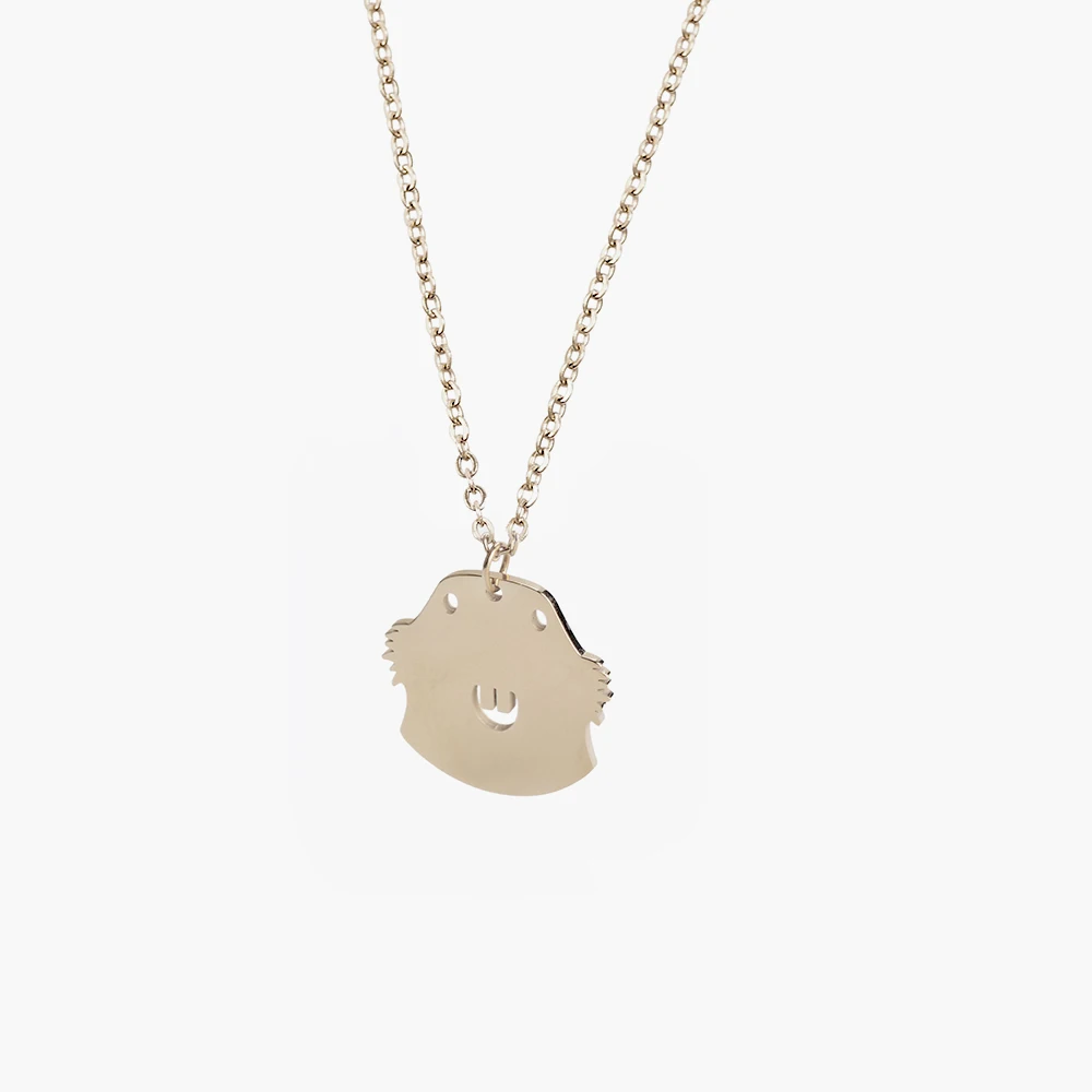 Stainless Steel Hamster Animal Cute Delicate Fashion Pendant Necklace Jewelry Gift For Him With Chain