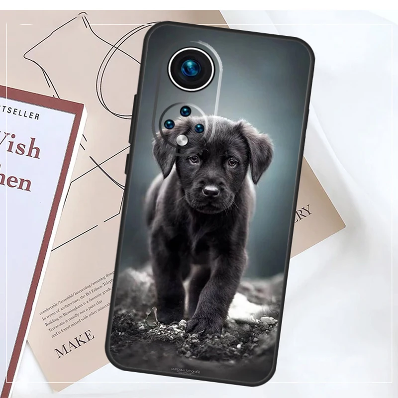 Black Labrador Dog Case For Honor X9a X7a X8a X6a X7 X8 X9 X9b X8b Cover For Honor Magic 5 6 Pro 50 70 90 Lite