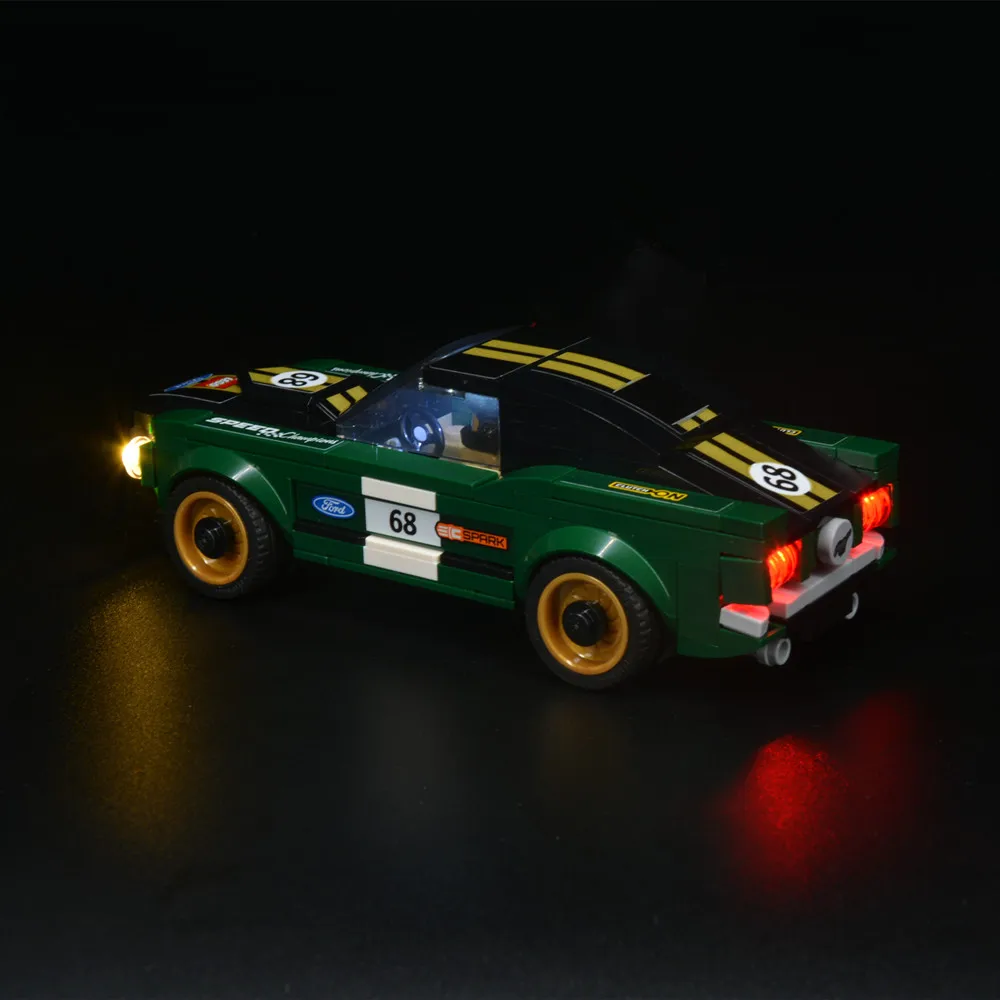 Led Light Kit For 75884 Speed Champions 1986 Mustang Blocks Car DIY Toys Set (Not Included Building Blocks)