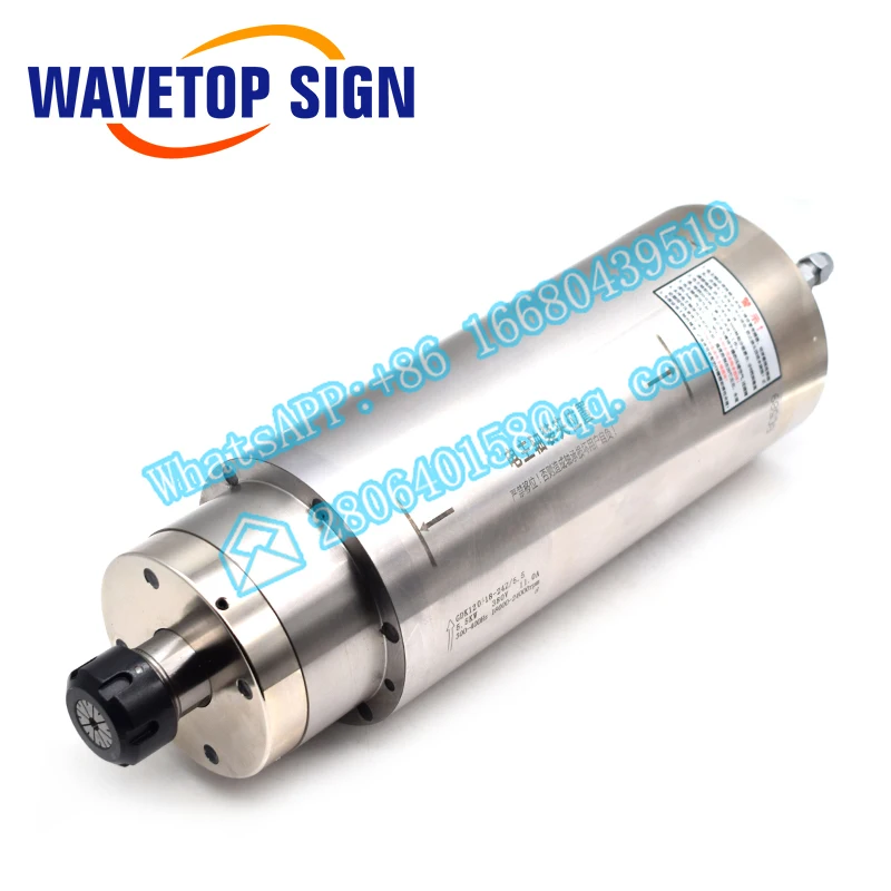 GDK120-18-24Z-5.5 CNC Water Cooled Spindle Motor Metal Milling 5.5kw 220V 19A 380V 11A ER25 for  Router   Tools