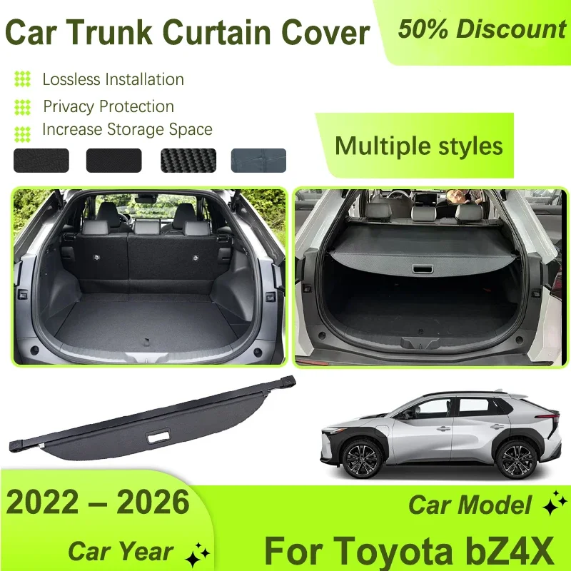 

Car Trunk Storage Rack Covers For Toyota bZ4X Subaru Solterra EA10 2022-2026 Retractable Pad Cargo Liner Shelter Car Accessories