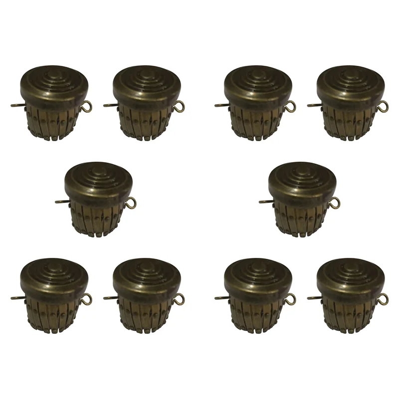 

ABKS-10X Round Finish Bags Hardware Purse Frame Parts Pen Bag Clutch Frame Clasp Coin Cylinder Purse Accessories(Bronze)