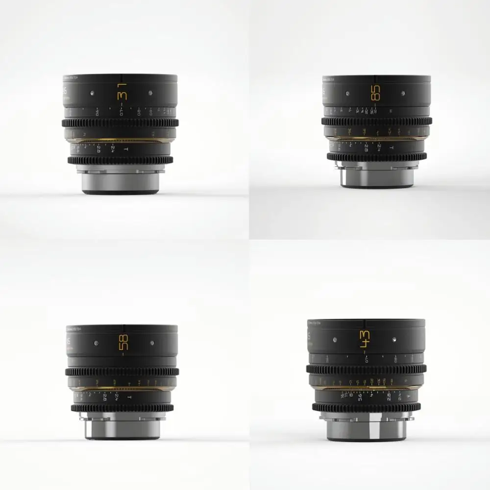 

DULENS 31mm 43mm 58mm 85mm T2.4 APO Mini Prime Cinema Lens Full Frame Manual Focus Large Aperture Lenses For Canon EF PL Camera