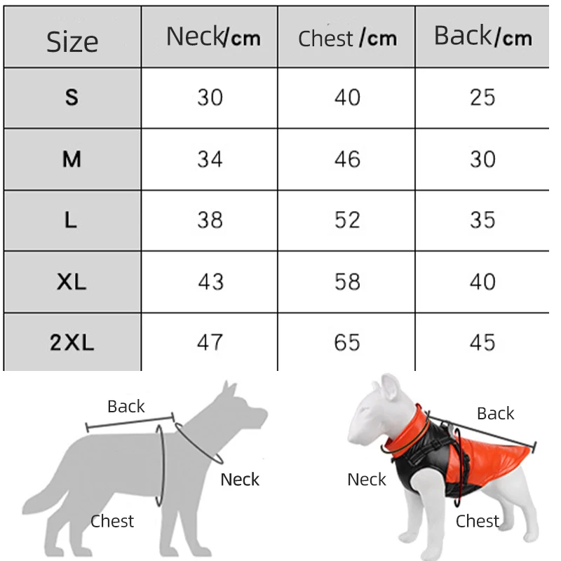 Winter Dog Harness Clothes For Large Dogs Warm French Bulldog Xs Reflective Winter Down Jacket For Little Dog Chihuahua Clothing