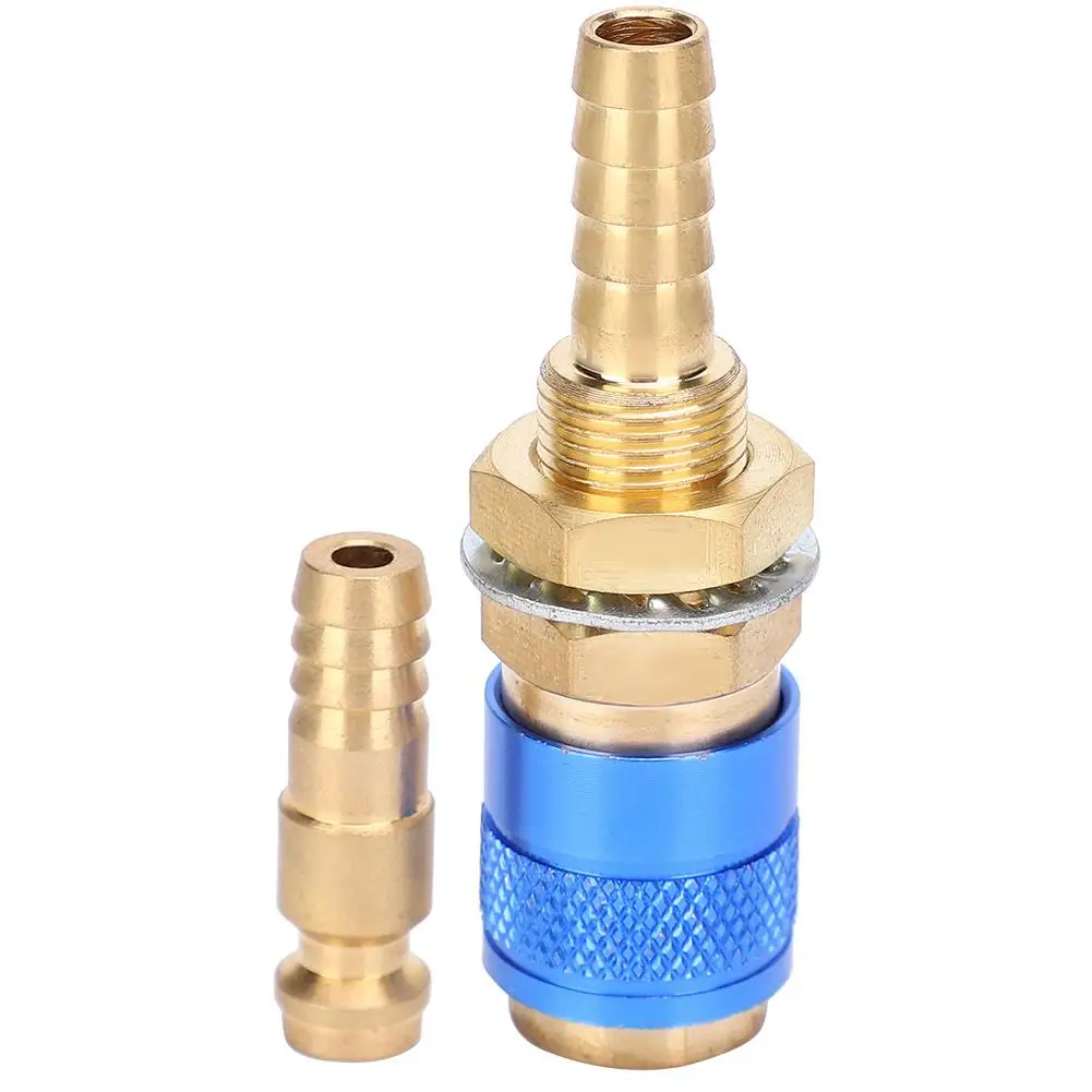 8mm Brass Water Cooled Adapter Pair - Gas & Water Quick Connector for mig TIG Torch