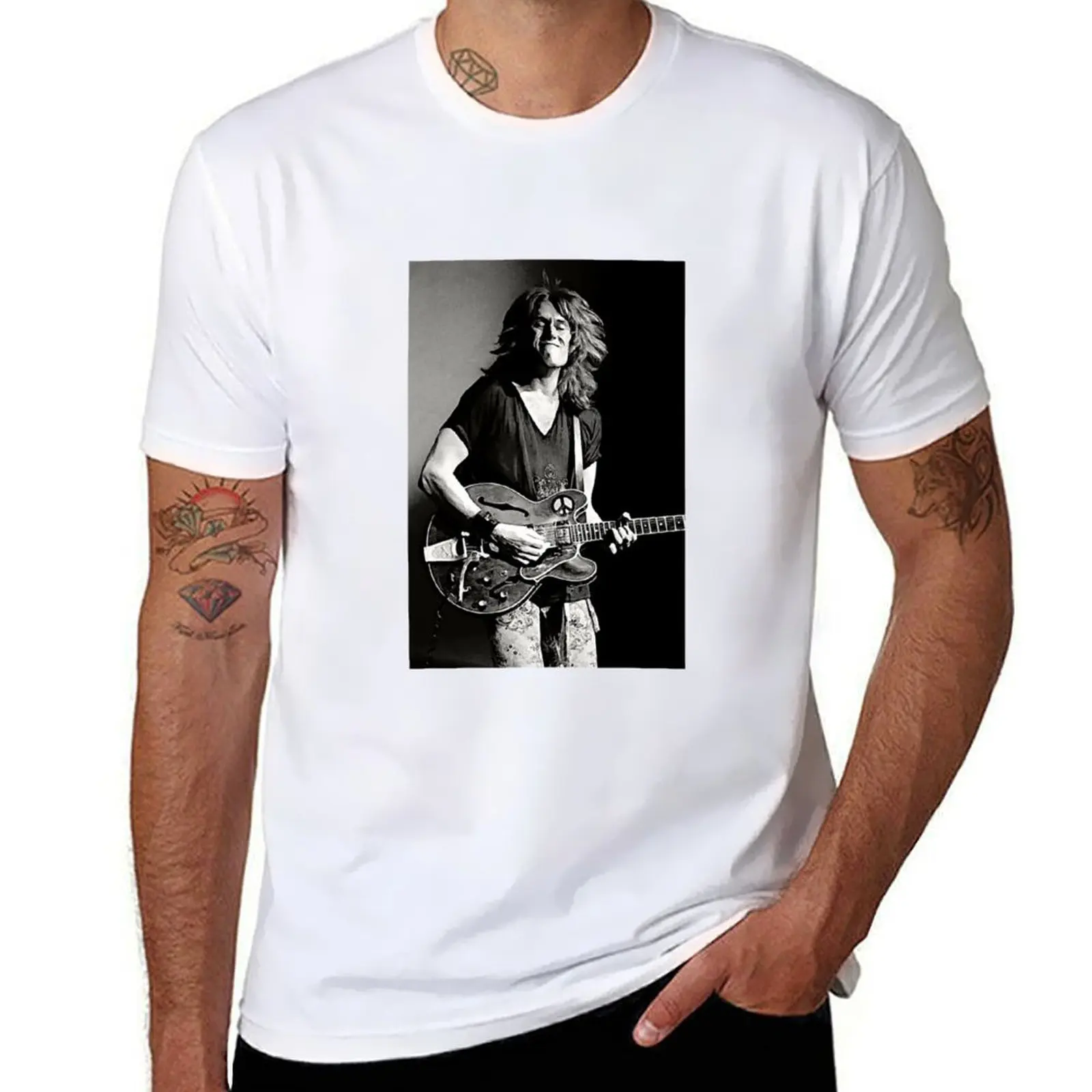 

Alvin Lee Print Ten Years After Rock Blues Rockabilly T-Shirt t shirts for man graphic tees T-Shirt