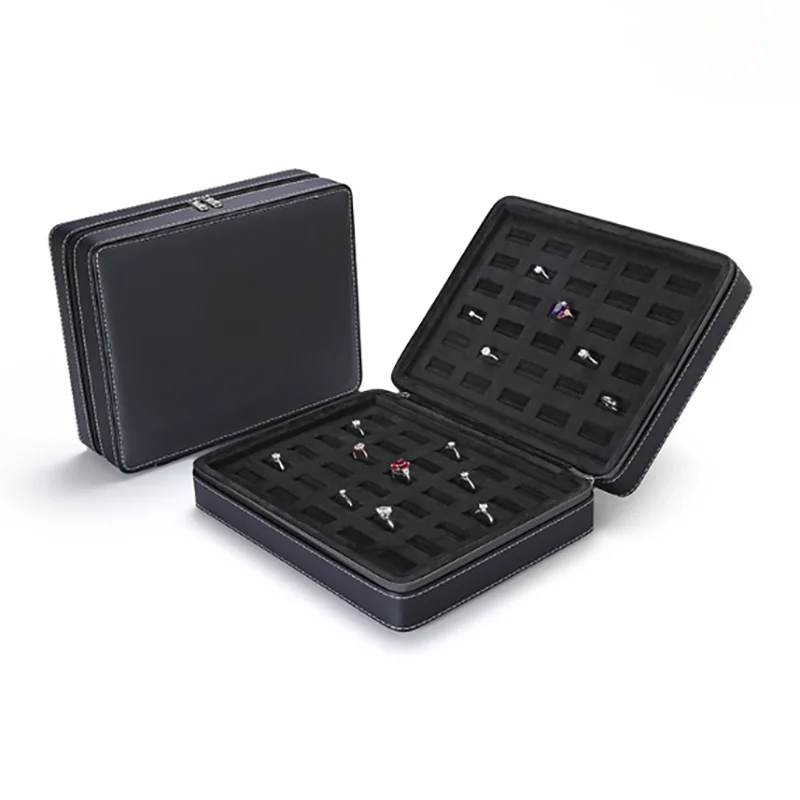 Small Jewelry Box for Women Necklace Earrings Rings Jewelry Boxes Velet Tray Display Stand Bracelet Portable Stoage Organizer