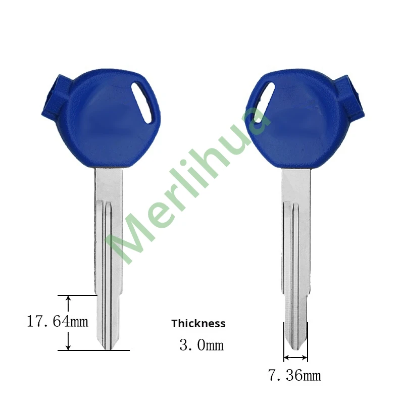 Honda motorcycle key, suitable for: Honda Xindazhou Wuyang WH100 Joy 125CC Jiaying motorcycle key embryo(including magnet)