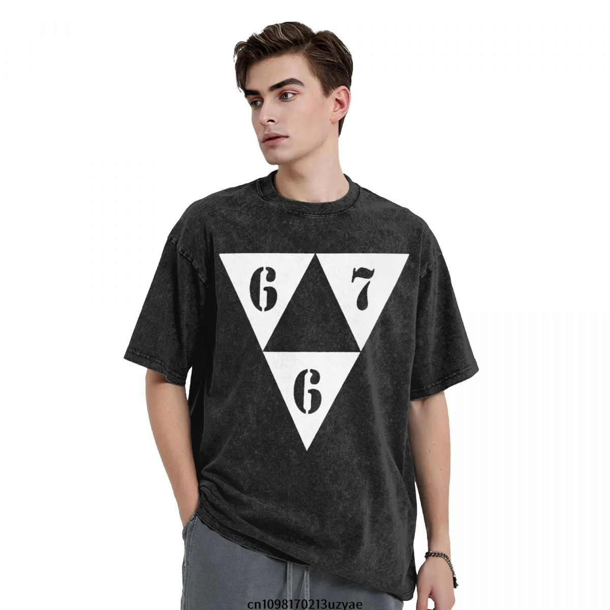 

667 Мужская винтажная хлопковая футболка с коротким рукавом, летняя футболка в стиле хип-хоп