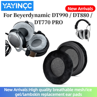YAYINCC Soft memory foam Velvet Ear Pads Compatible For Beyerdynamic DT990 / DT880 / DT770 PRO Headset Earmuffs Repairing Parts
